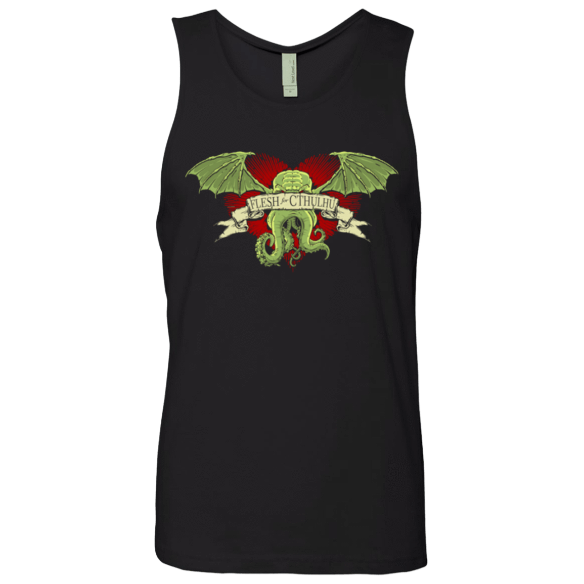 T-Shirts Black / Small Flesh For Cthulhu Men's Premium Tank Top