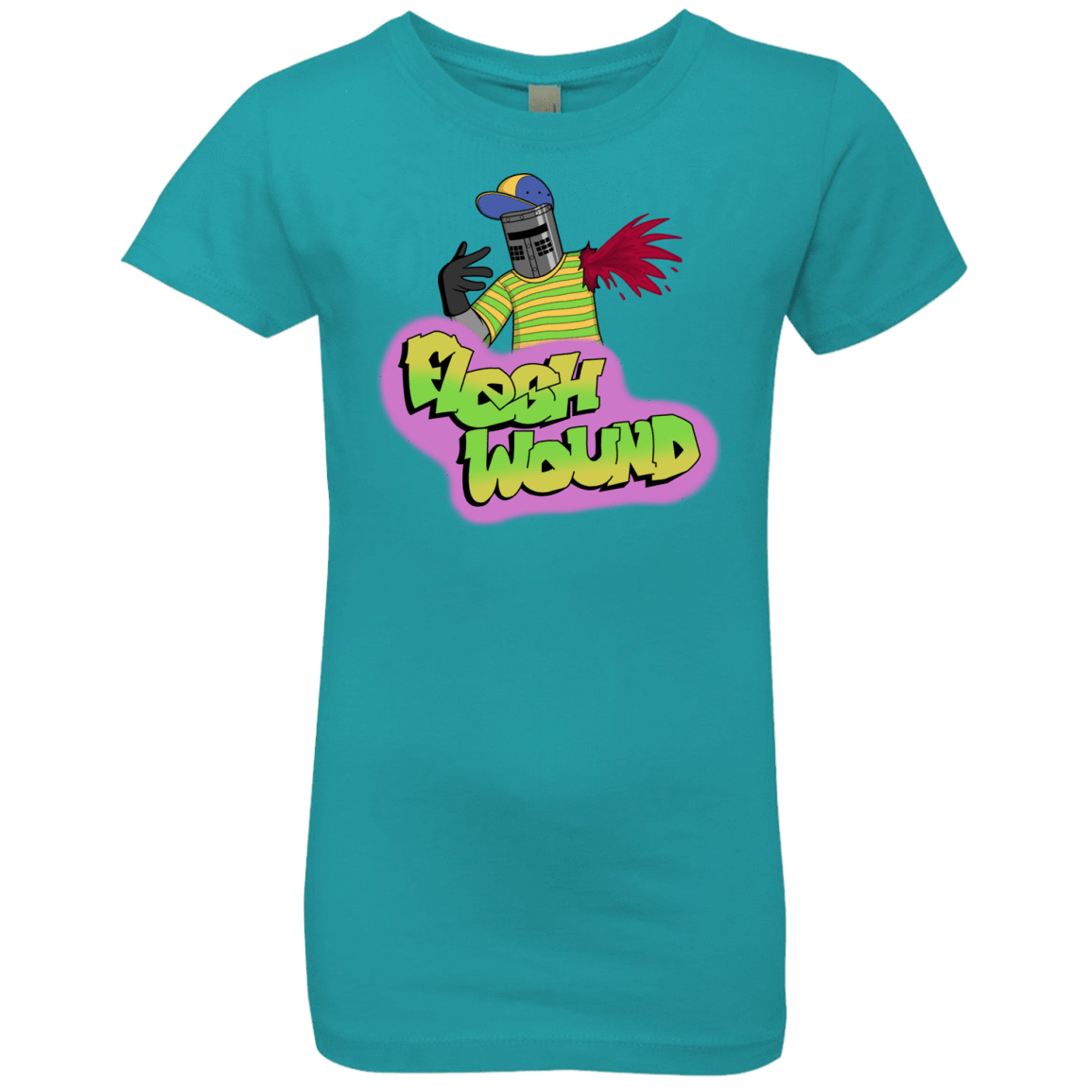 T-Shirts Tahiti Blue / YXS Flesh Wound Girls Premium T-Shirt