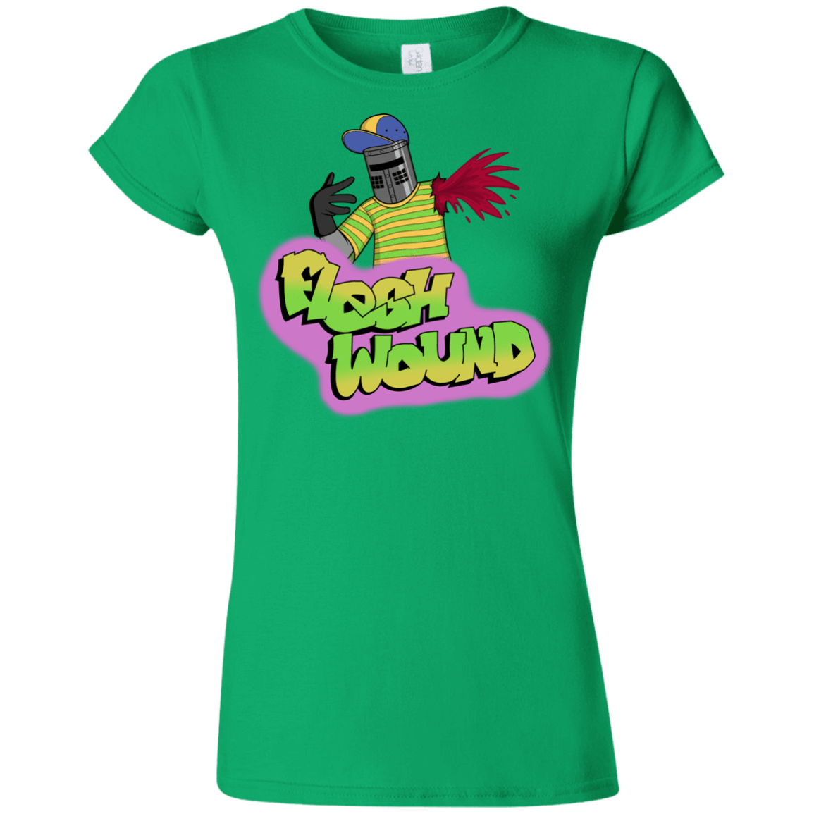 T-Shirts Irish Green / S Flesh Wound Junior Slimmer-Fit T-Shirt