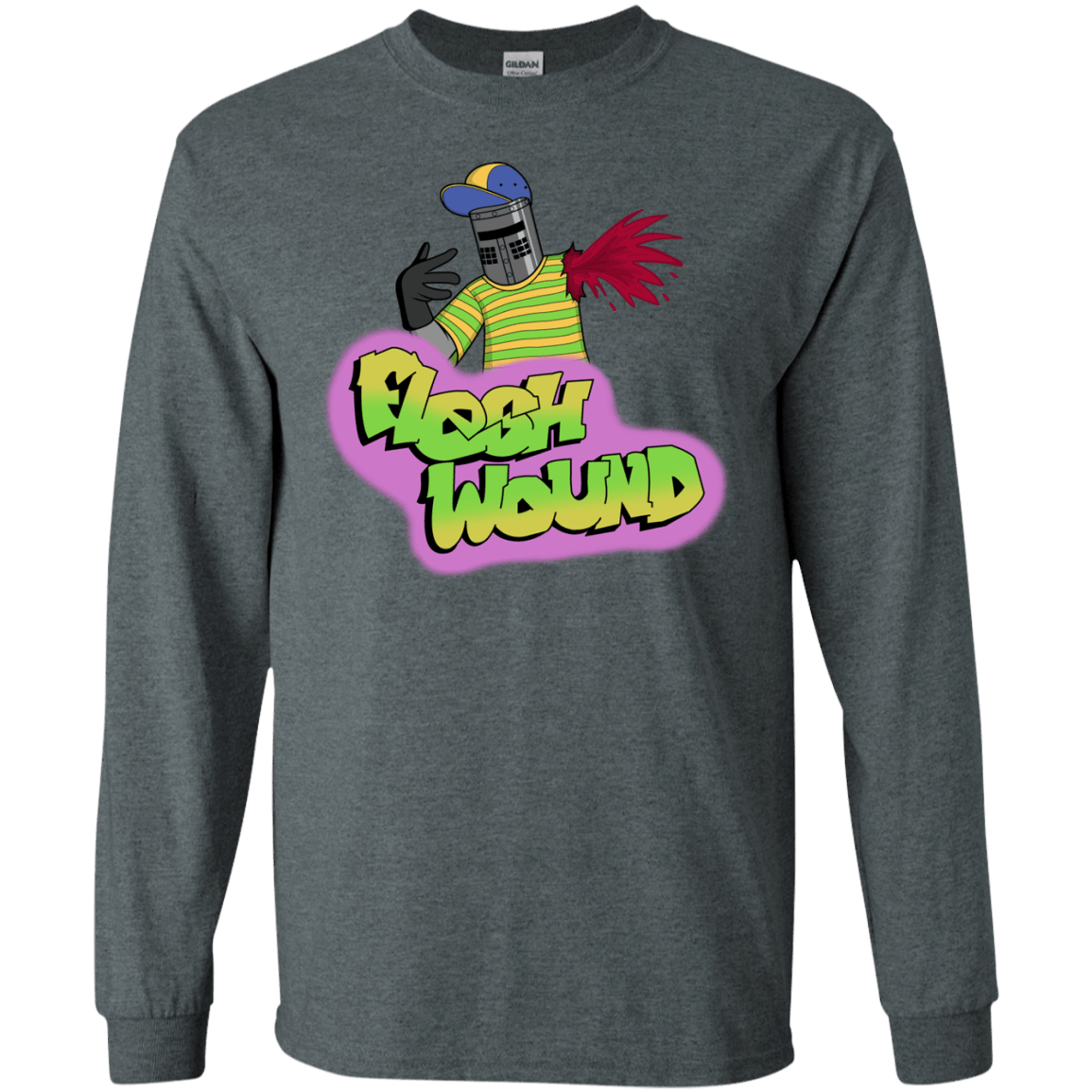 T-Shirts Dark Heather / S Flesh Wound Long Sleeve T-Shirt