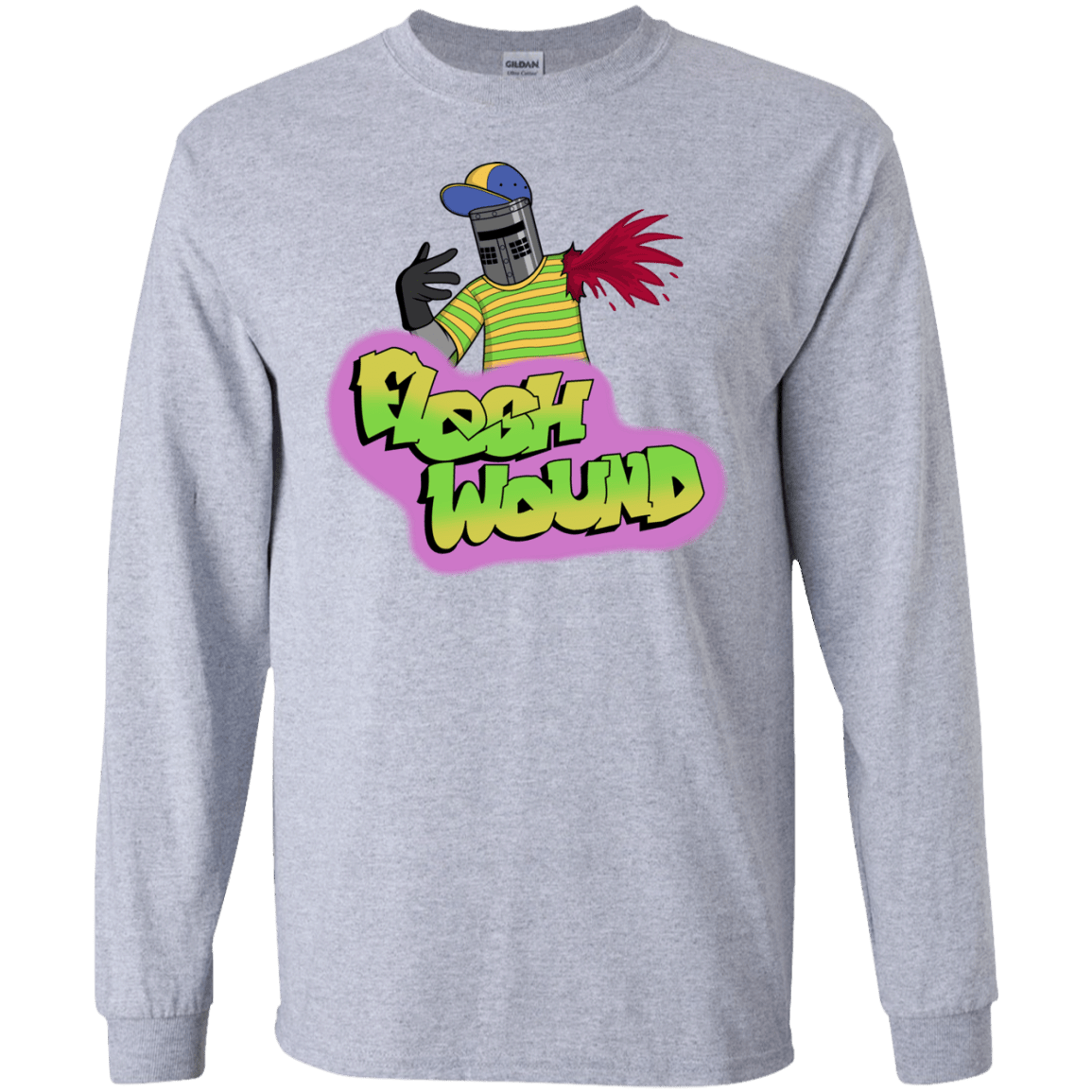 T-Shirts Sport Grey / S Flesh Wound Long Sleeve T-Shirt
