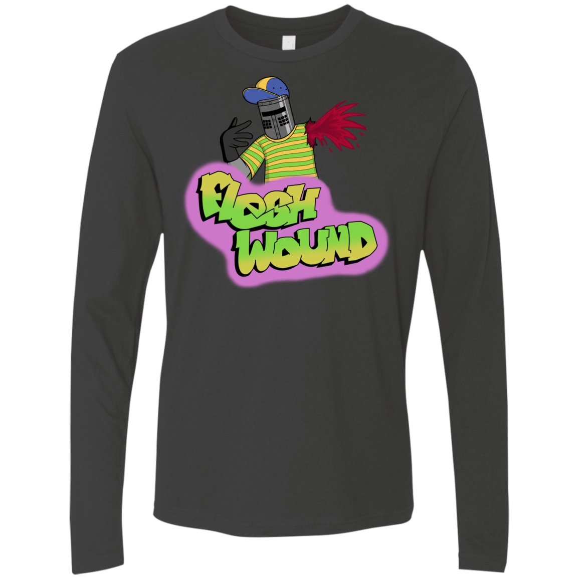 T-Shirts Heavy Metal / S Flesh Wound Men's Premium Long Sleeve