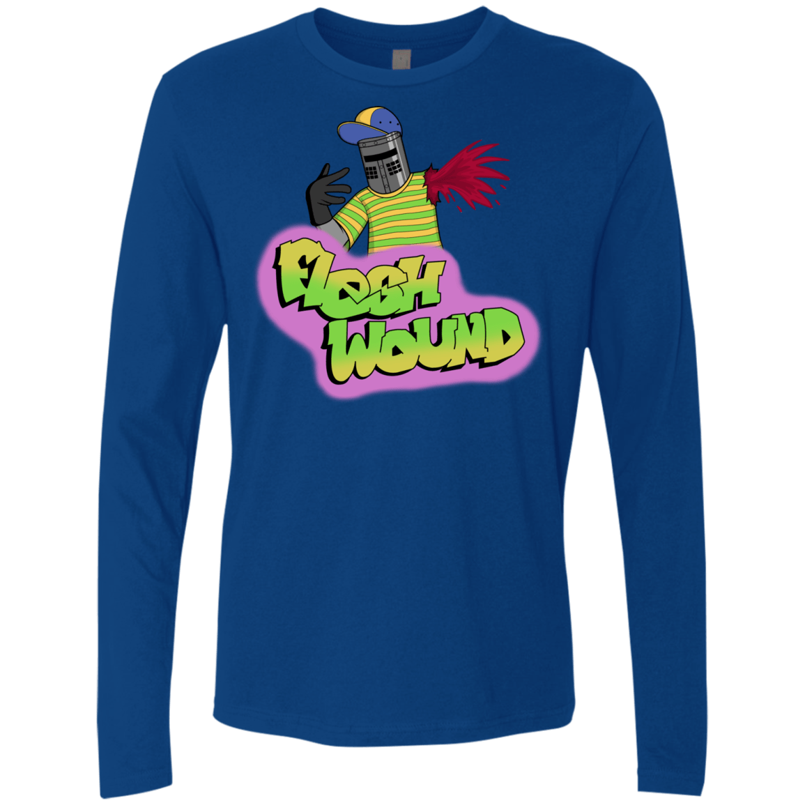 T-Shirts Royal / S Flesh Wound Men's Premium Long Sleeve