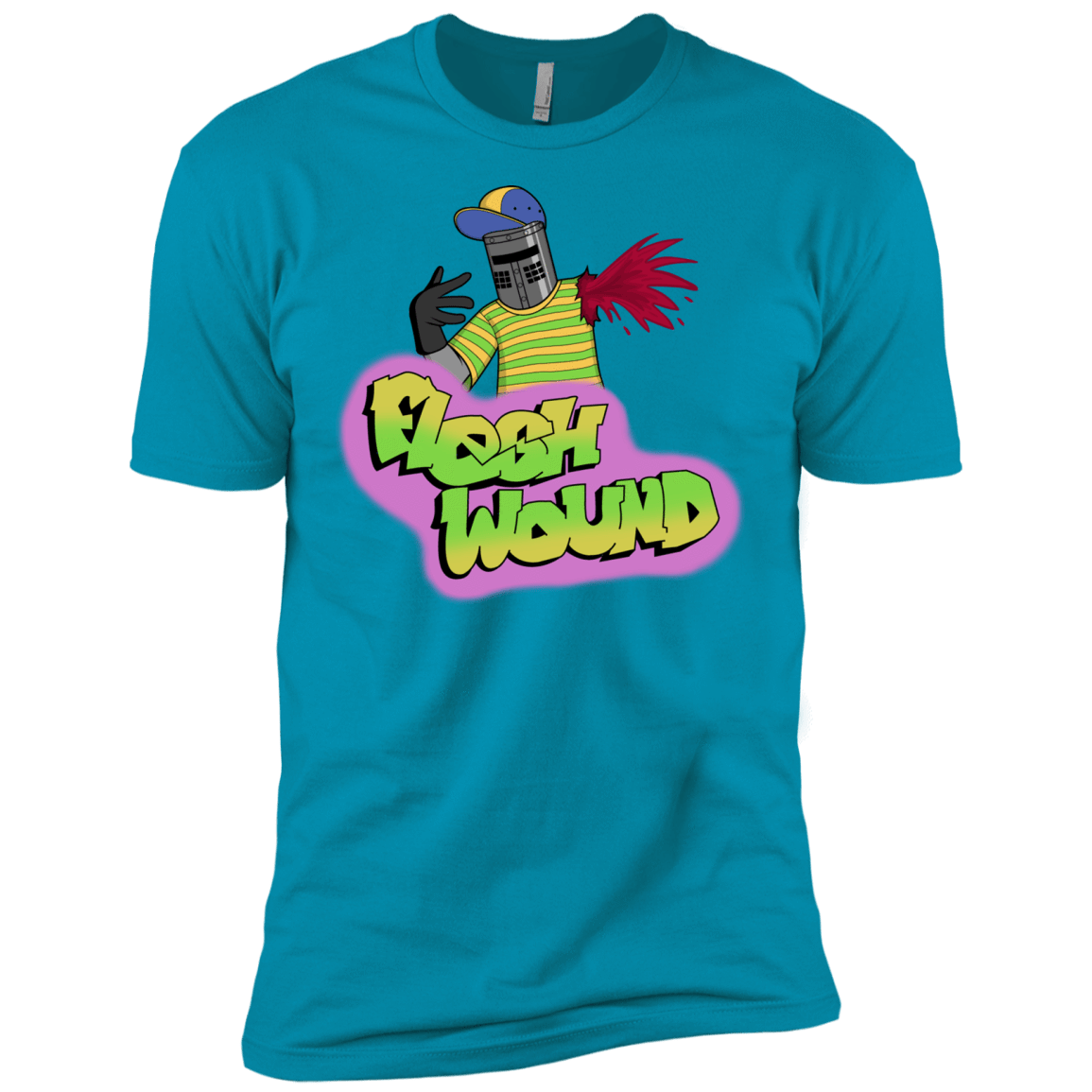 T-Shirts Turquoise / X-Small Flesh Wound Men's Premium T-Shirt