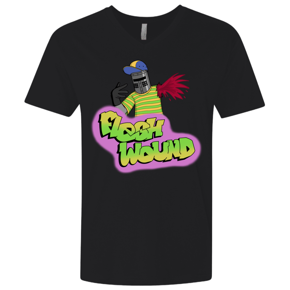 T-Shirts Black / X-Small Flesh Wound Men's Premium V-Neck