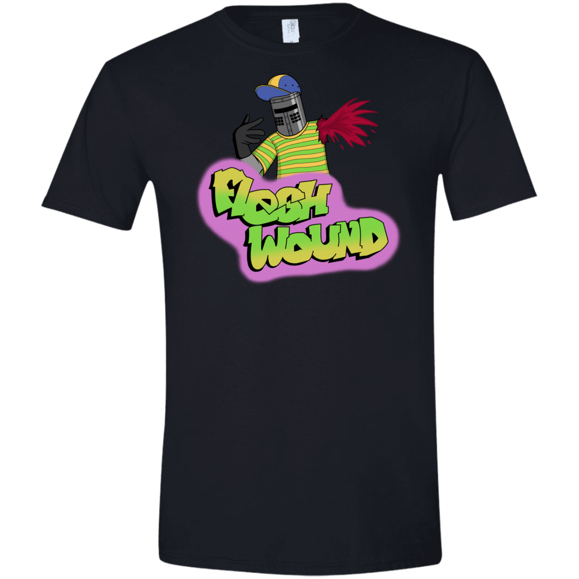 T-Shirts Black / X-Small Flesh Wound Men's Semi-Fitted Softstyle