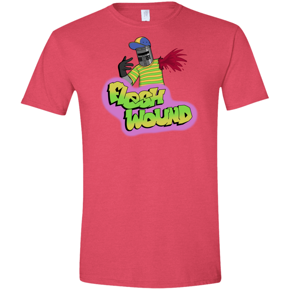 T-Shirts Heather Red / S Flesh Wound Men's Semi-Fitted Softstyle