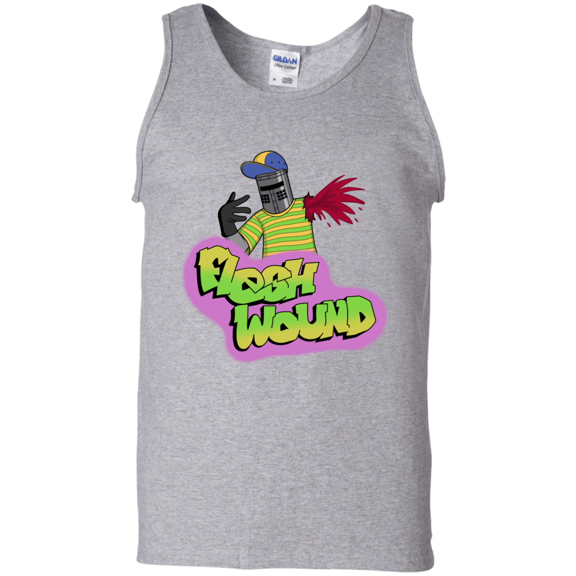 T-Shirts Sport Grey / S Flesh Wound Men's Tank Top