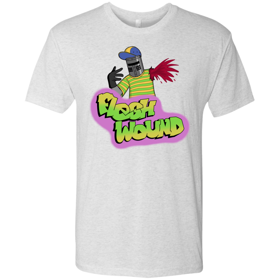 T-Shirts Heather White / S Flesh Wound Men's Triblend T-Shirt