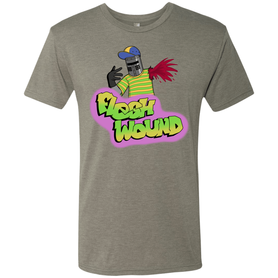 T-Shirts Venetian Grey / S Flesh Wound Men's Triblend T-Shirt