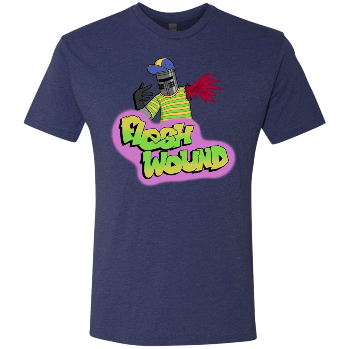 T-Shirts Vintage Navy / S Flesh Wound Men's Triblend T-Shirt