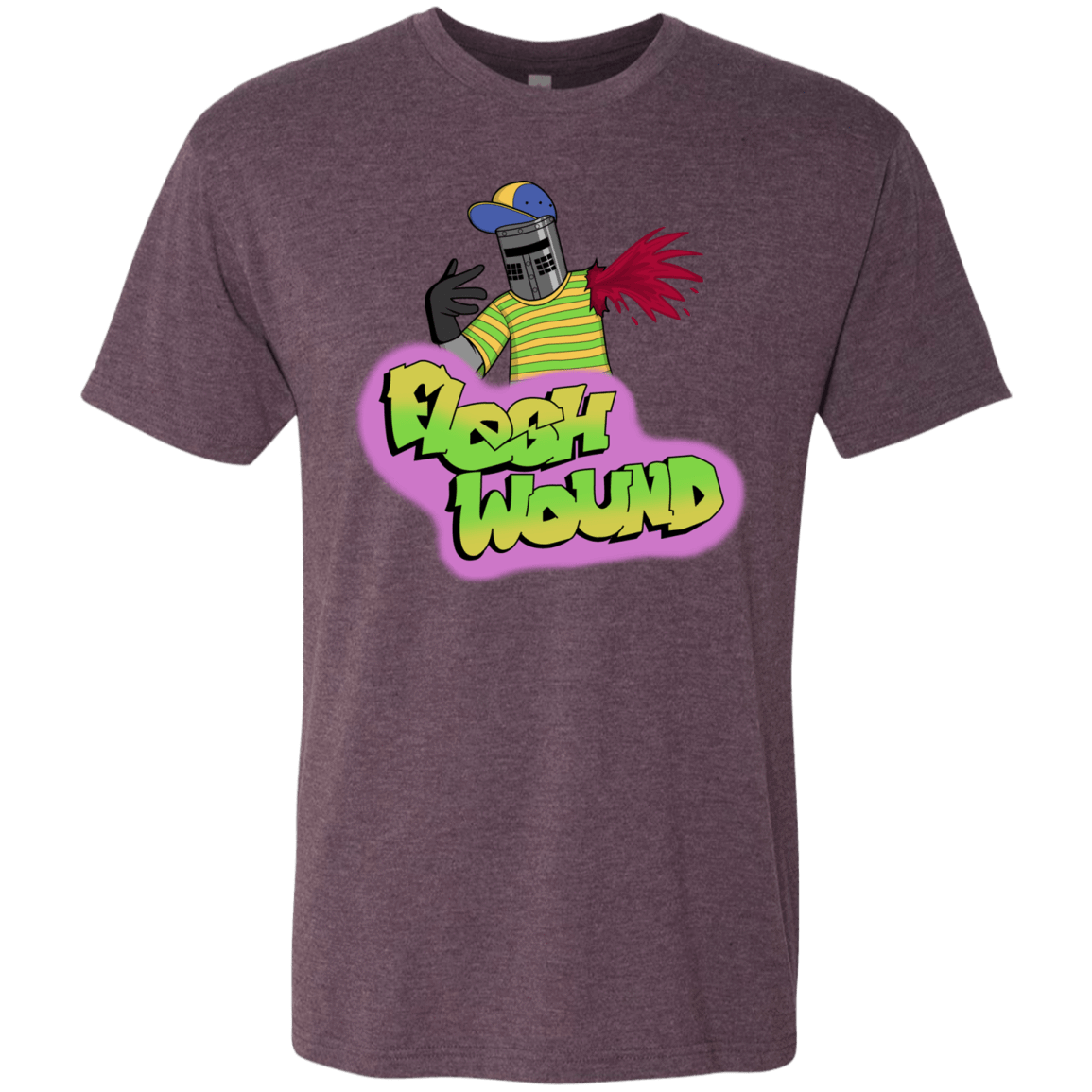 T-Shirts Vintage Purple / S Flesh Wound Men's Triblend T-Shirt