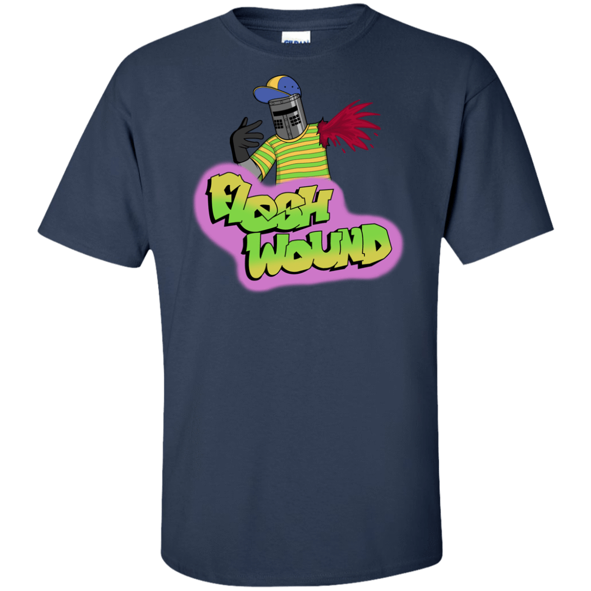 T-Shirts Navy / XLT Flesh Wound Tall T-Shirt