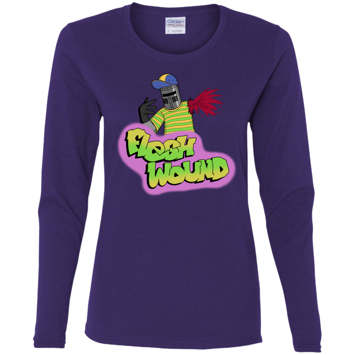 T-Shirts Purple / S Flesh Wound Women's Long Sleeve T-Shirt