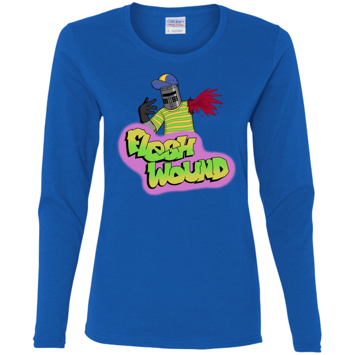 T-Shirts Royal / S Flesh Wound Women's Long Sleeve T-Shirt