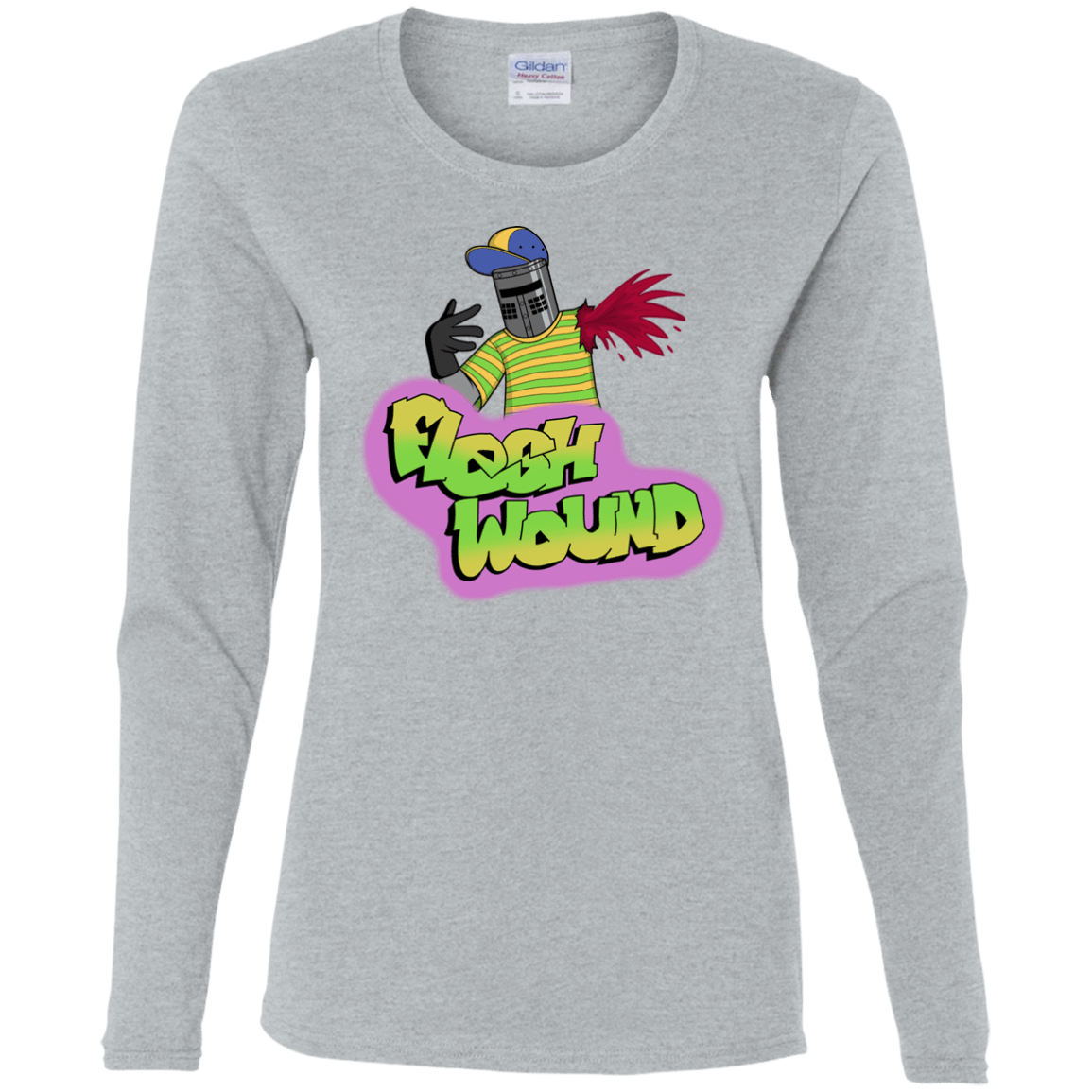 T-Shirts Sport Grey / S Flesh Wound Women's Long Sleeve T-Shirt