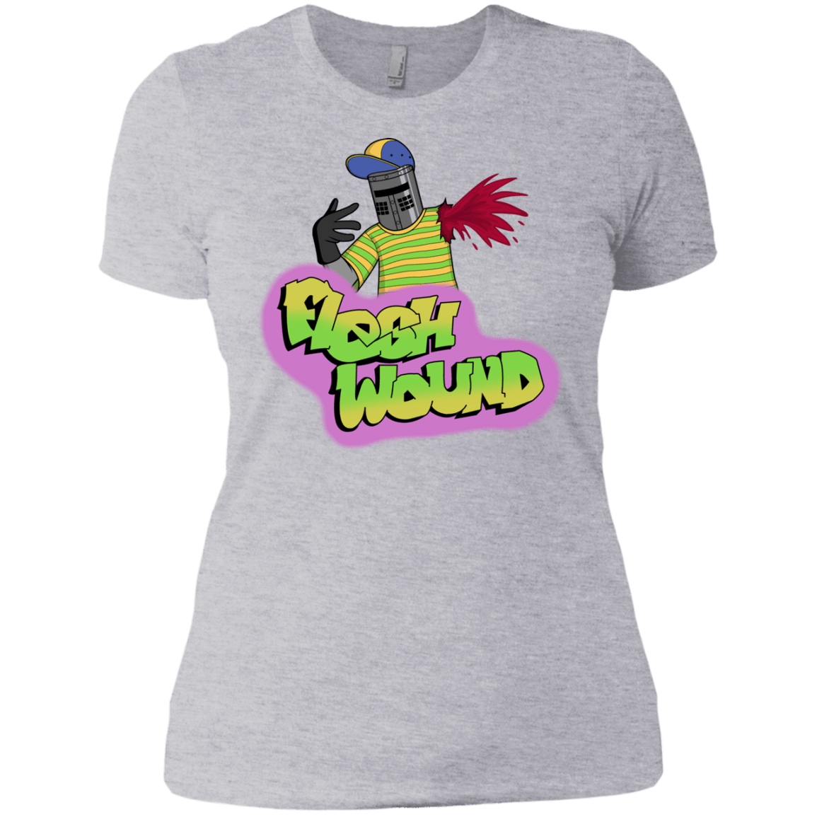 T-Shirts Heather Grey / X-Small Flesh Wound Women's Premium T-Shirt