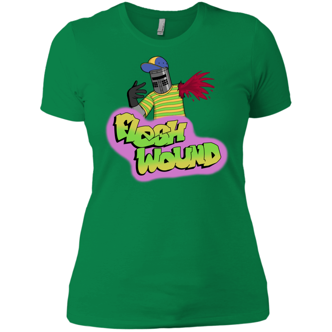 T-Shirts Kelly Green / X-Small Flesh Wound Women's Premium T-Shirt