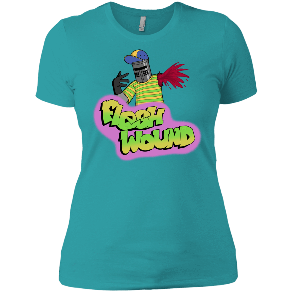T-Shirts Tahiti Blue / X-Small Flesh Wound Women's Premium T-Shirt