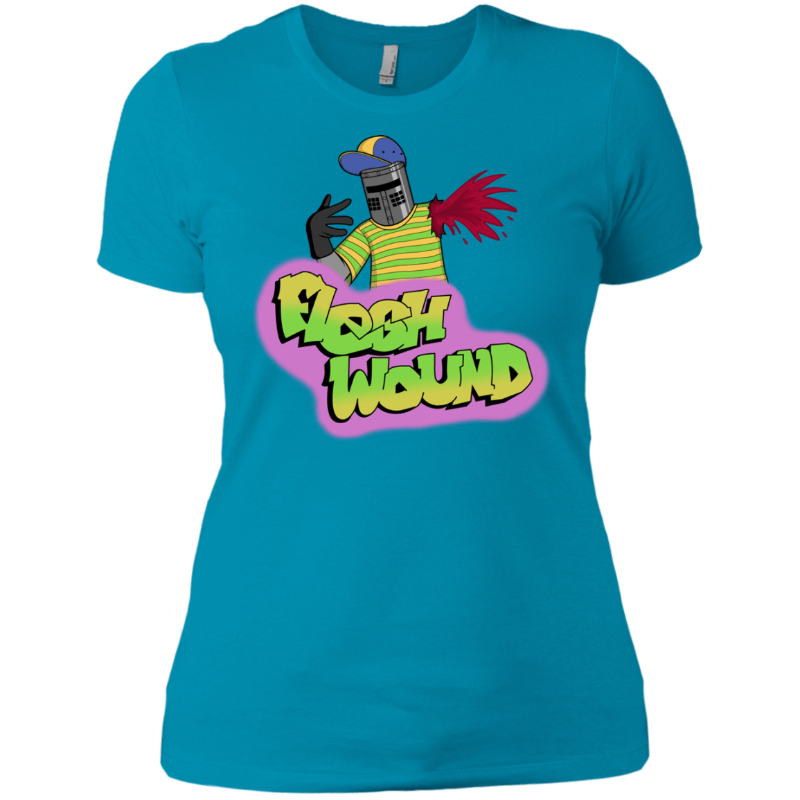 T-Shirts Turquoise / X-Small Flesh Wound Women's Premium T-Shirt