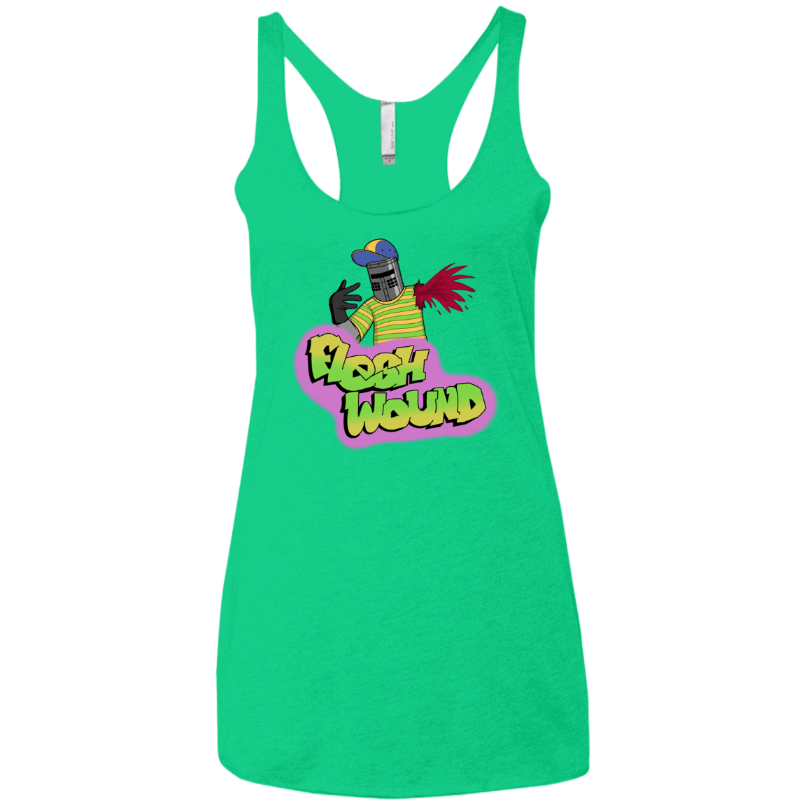 T-Shirts Envy / X-Small Flesh Wound Women's Triblend Racerback Tank