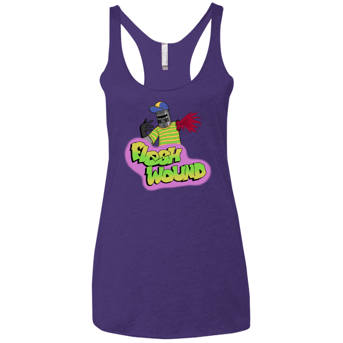 T-Shirts Purple Rush / X-Small Flesh Wound Women's Triblend Racerback Tank