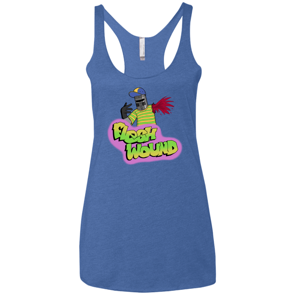 T-Shirts Vintage Royal / X-Small Flesh Wound Women's Triblend Racerback Tank