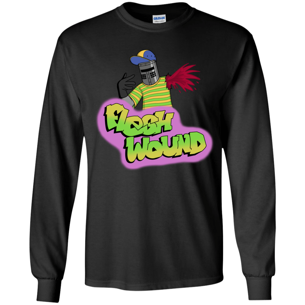 T-Shirts Black / YS Flesh Wound Youth Long Sleeve T-Shirt