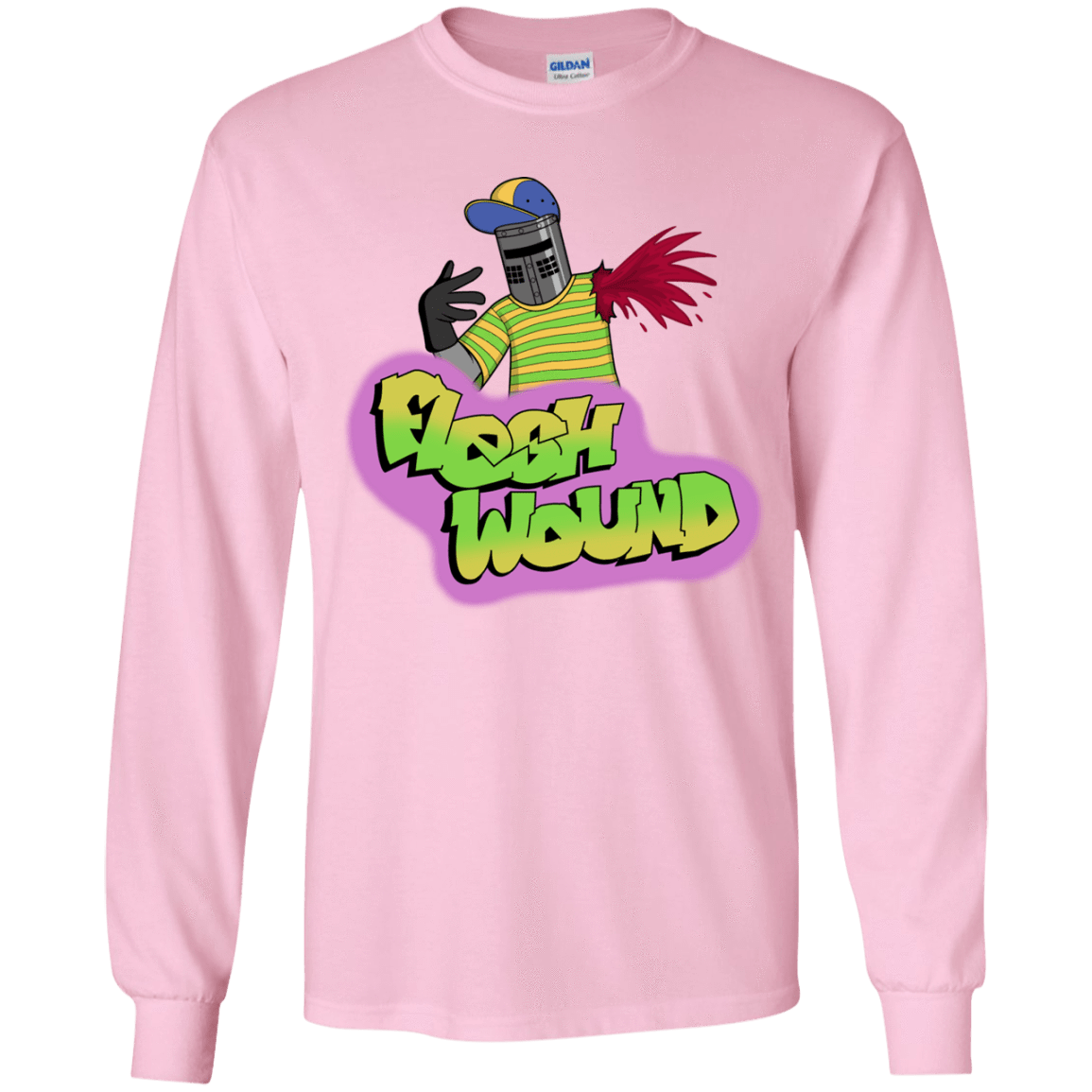 T-Shirts Light Pink / YS Flesh Wound Youth Long Sleeve T-Shirt