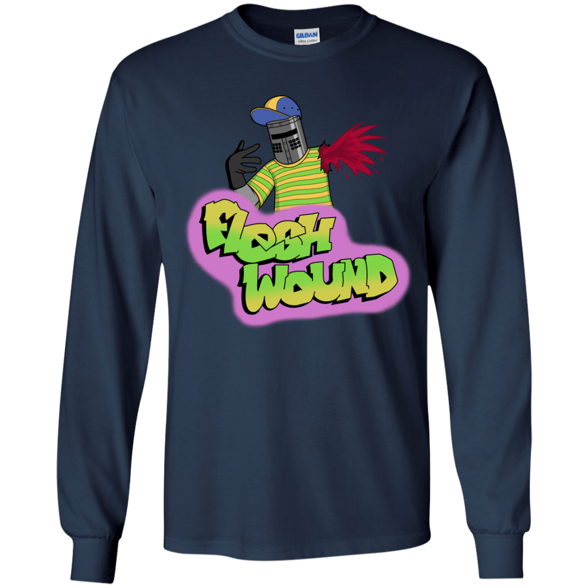T-Shirts Navy / YS Flesh Wound Youth Long Sleeve T-Shirt
