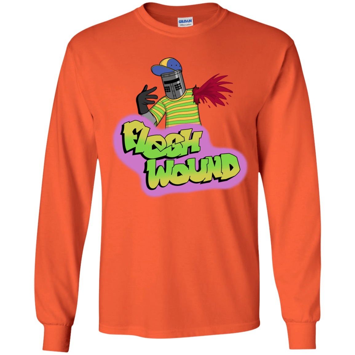 T-Shirts Orange / YS Flesh Wound Youth Long Sleeve T-Shirt