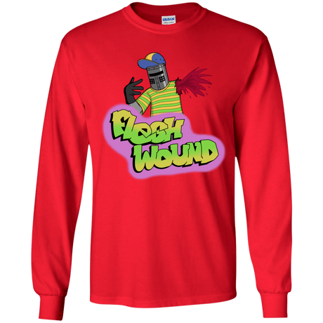 T-Shirts Red / YS Flesh Wound Youth Long Sleeve T-Shirt