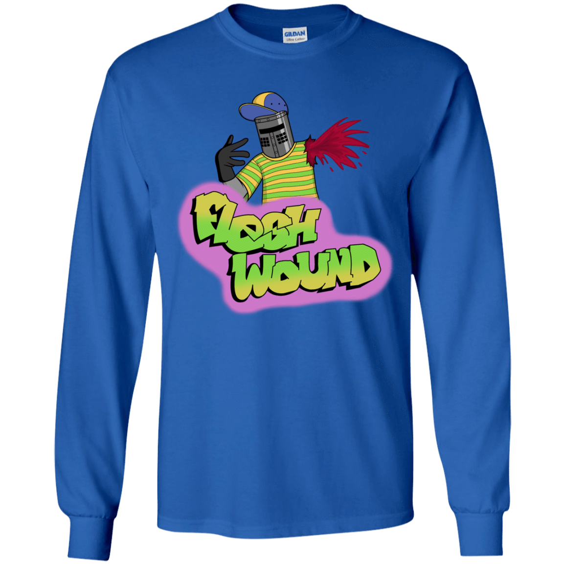 T-Shirts Royal / YS Flesh Wound Youth Long Sleeve T-Shirt
