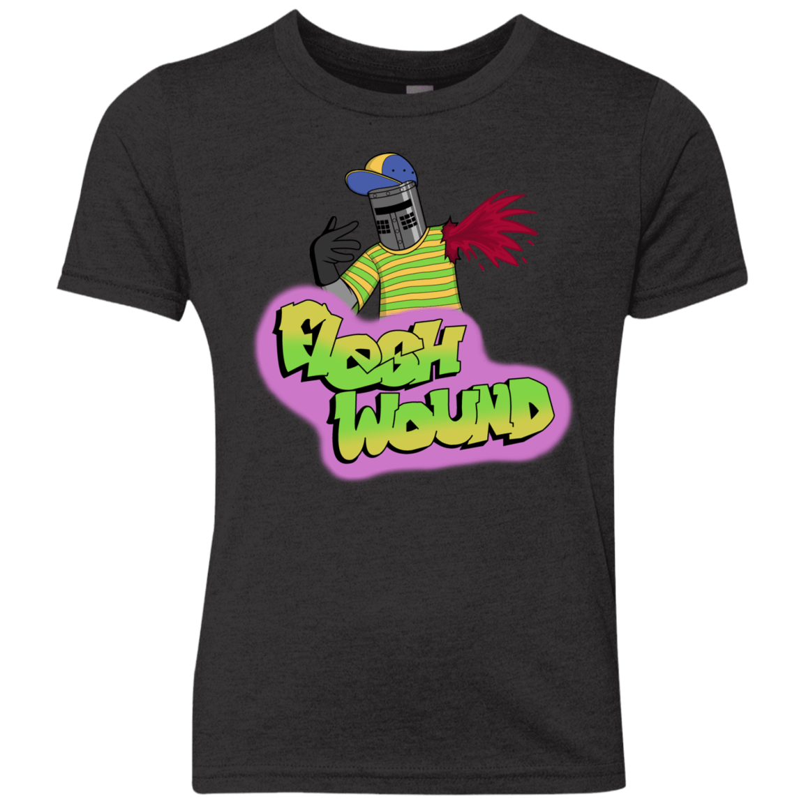 T-Shirts Vintage Black / YXS Flesh Wound Youth Triblend T-Shirt