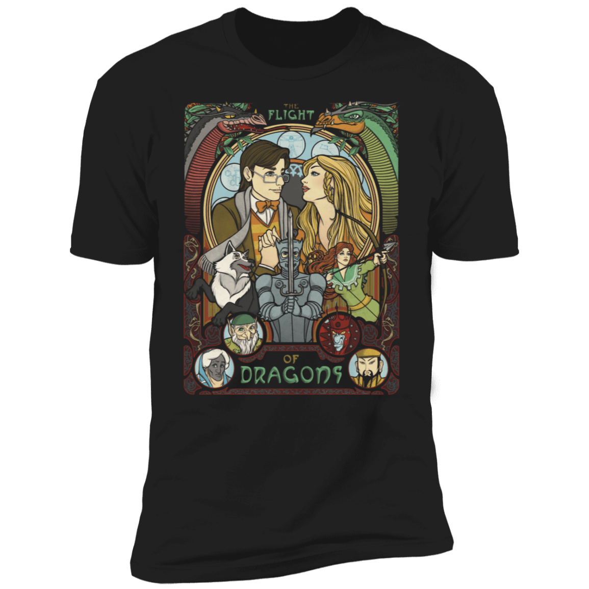 T-Shirts Black / X-Small Flight of Dragons Men's Premium T-Shirt