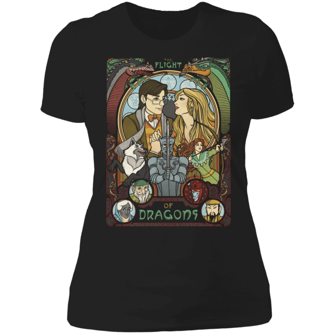 T-Shirts Black / X-Small Flight of Dragons Women's Premium T-Shirt