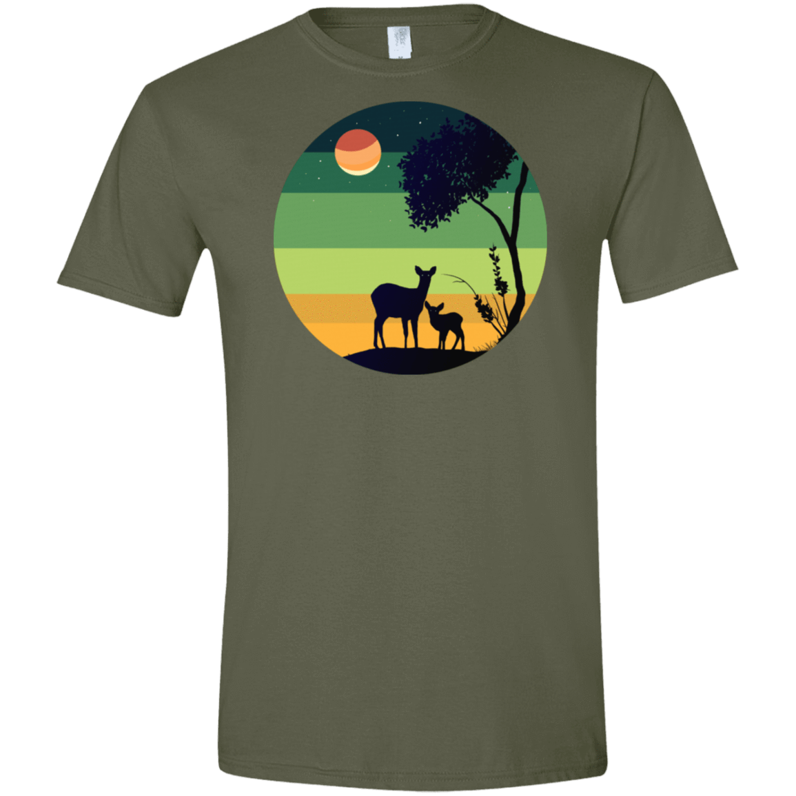 T-Shirts Military Green / S Florest Men's Semi-Fitted Softstyle