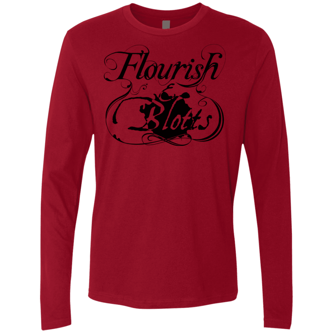 T-Shirts Cardinal / S Flourish and Blotts of Diagon Alley Men's Premium Long Sleeve