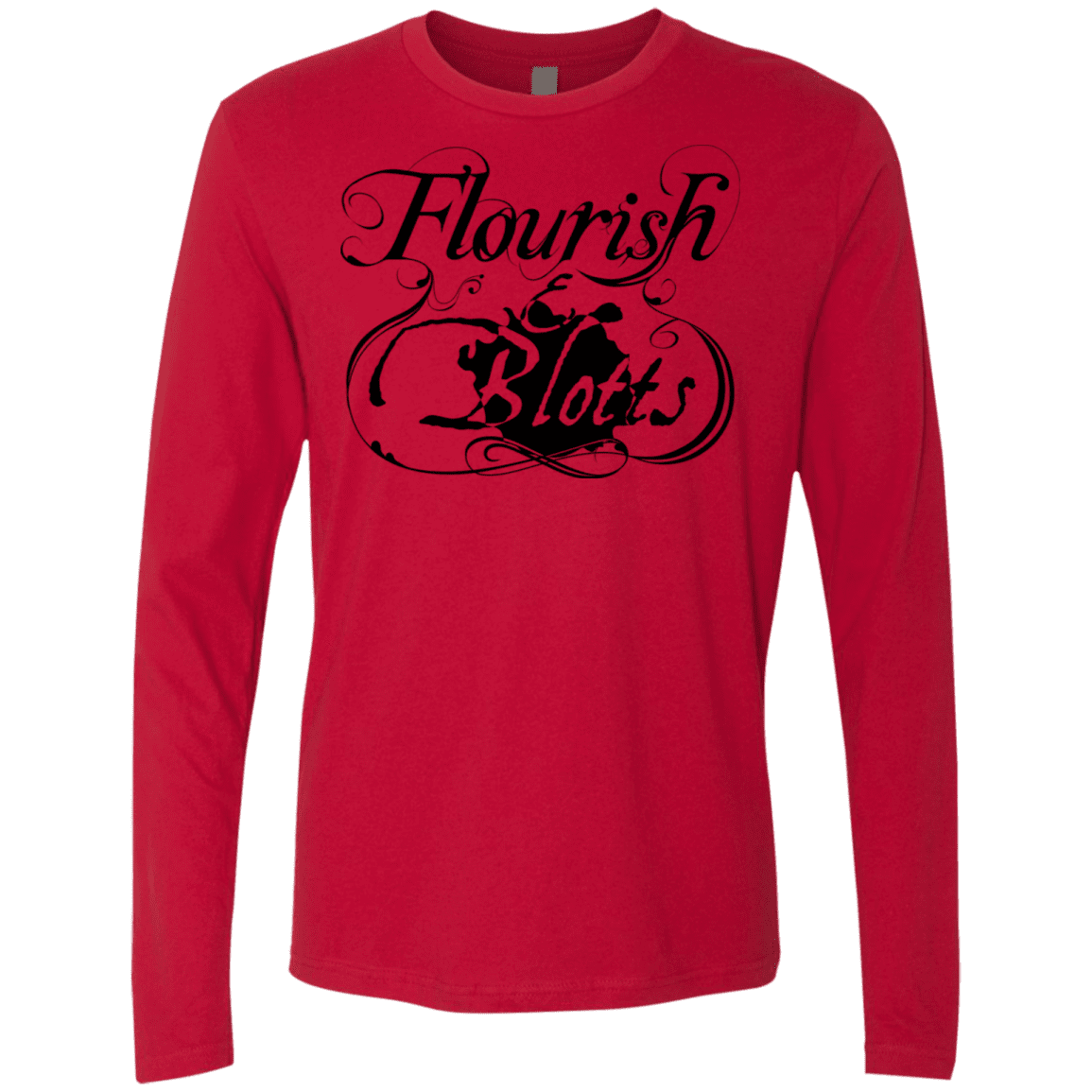 T-Shirts Red / S Flourish and Blotts of Diagon Alley Men's Premium Long Sleeve