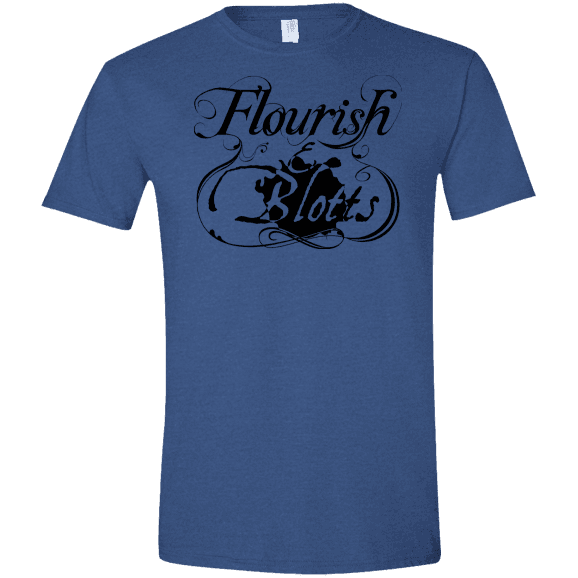 T-Shirts Heather Royal / X-Small Flourish and Blotts of Diagon Alley Men's Semi-Fitted Softstyle