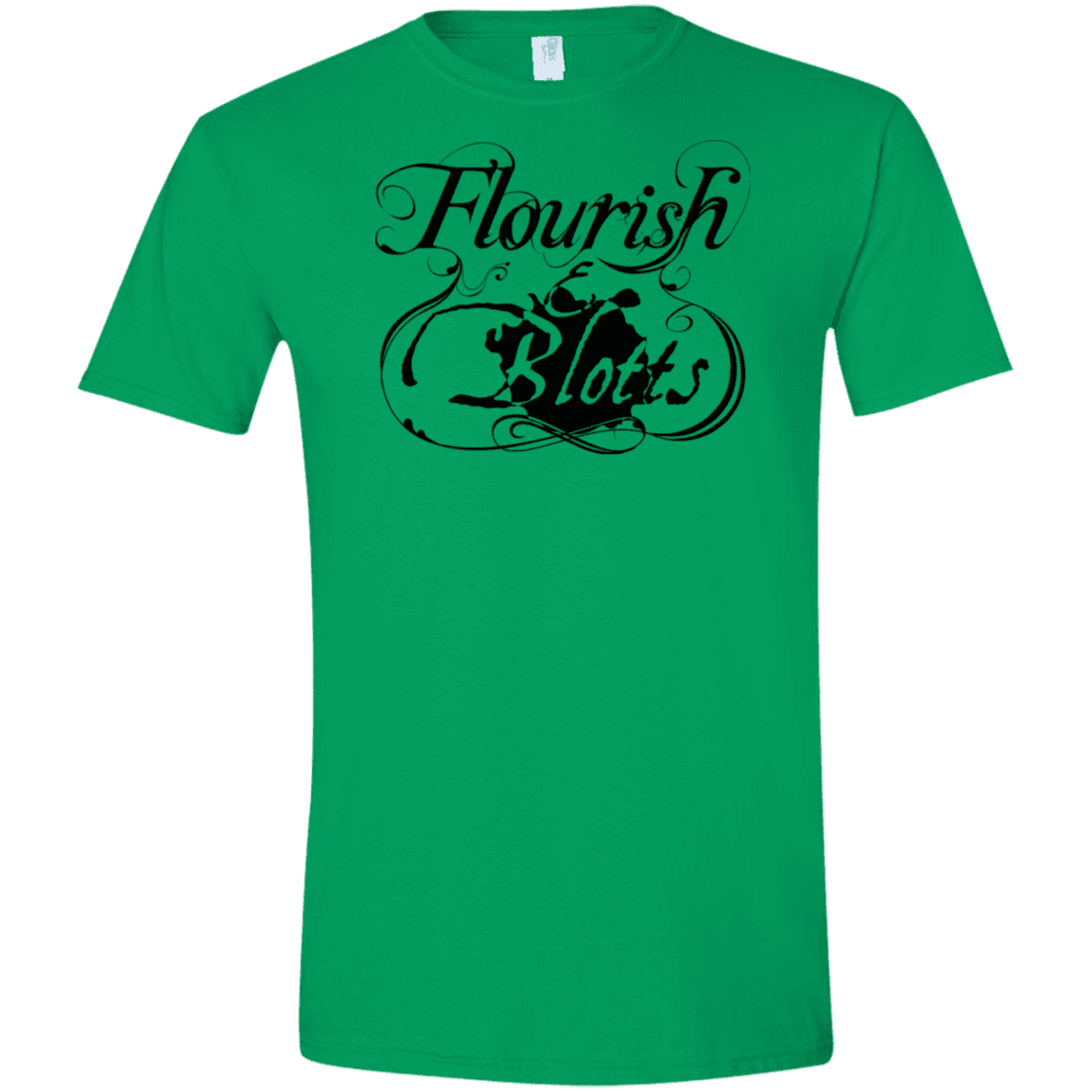 T-Shirts Irish Green / S Flourish and Blotts of Diagon Alley Men's Semi-Fitted Softstyle