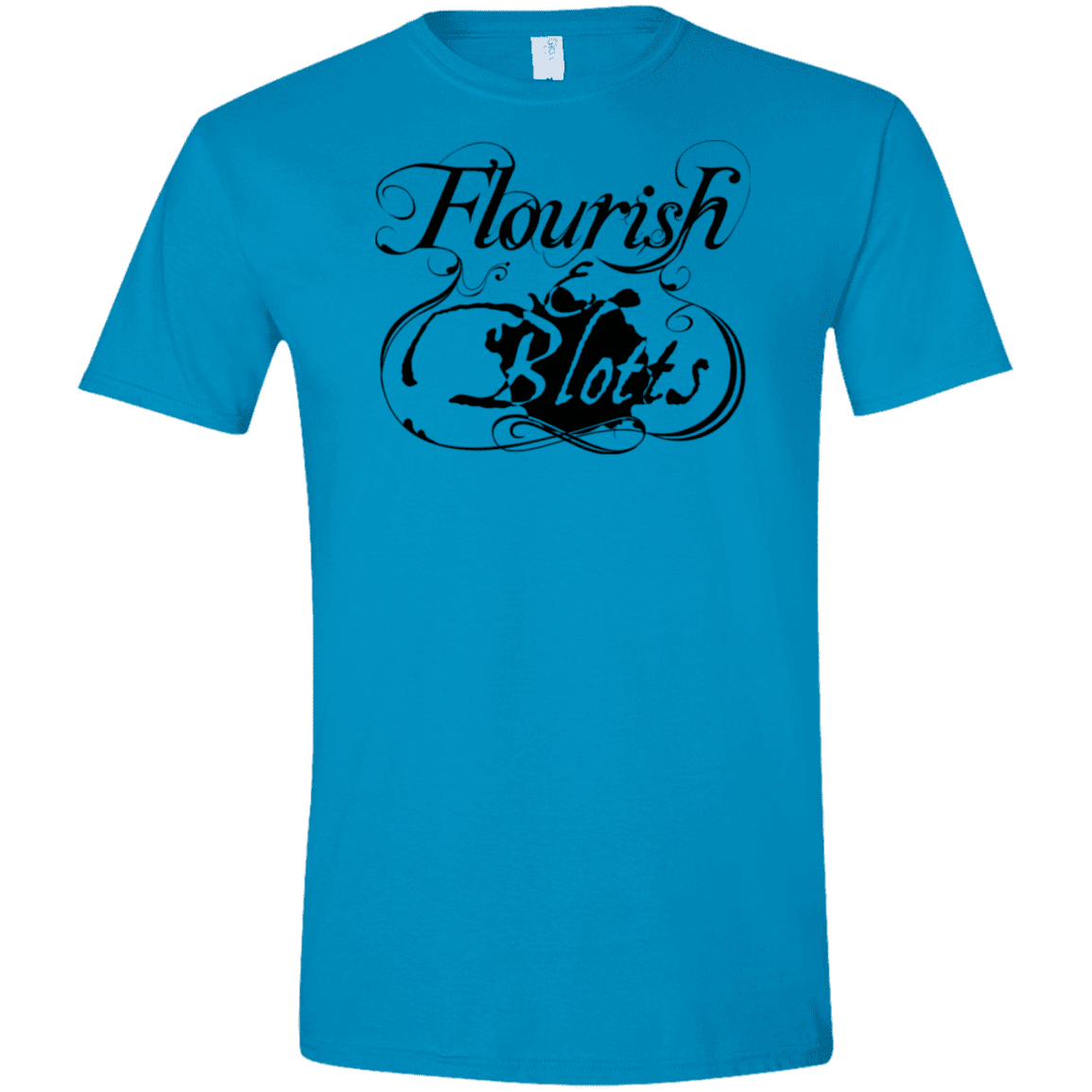 T-Shirts Sapphire / S Flourish and Blotts of Diagon Alley Men's Semi-Fitted Softstyle