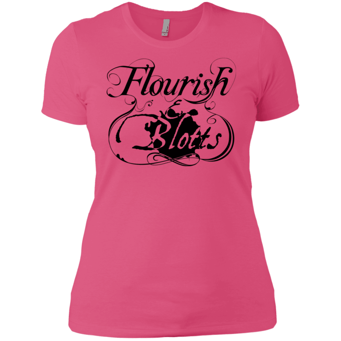 T-Shirts Hot Pink / X-Small Flourish and Blotts of Diagon Alley Women's Premium T-Shirt