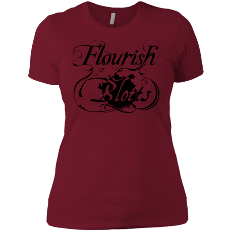 T-Shirts Scarlet / X-Small Flourish and Blotts of Diagon Alley Women's Premium T-Shirt