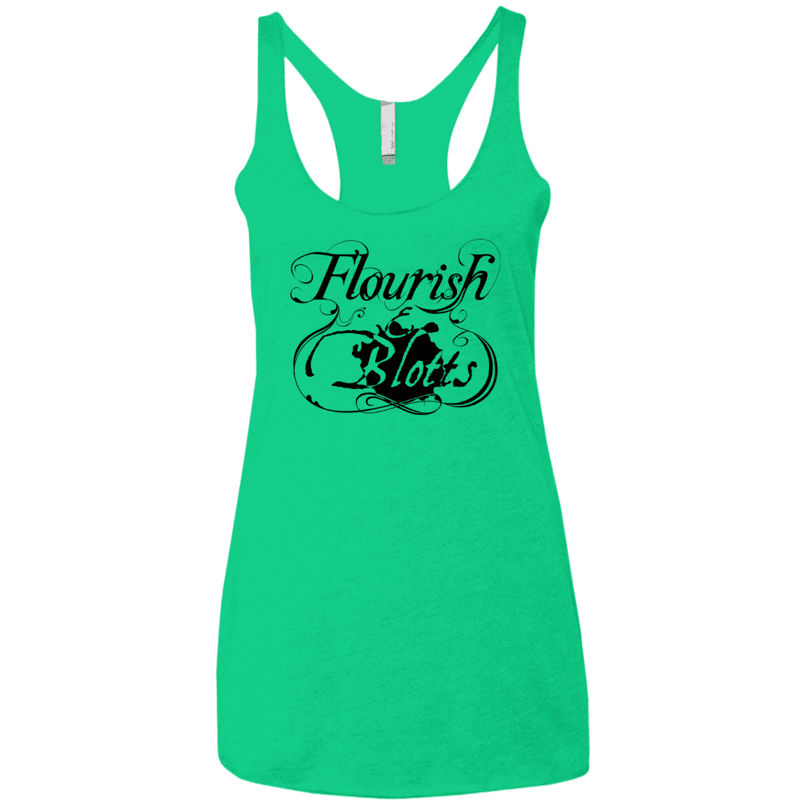 T-Shirts Envy / X-Small Flourish and Blotts of Diagon Alley Women's Triblend Racerback Tank