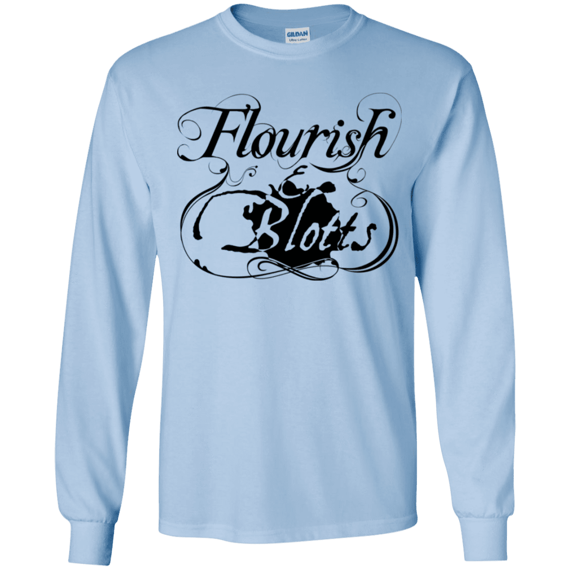 T-Shirts Light Blue / YS Flourish and Blotts of Diagon Alley Youth Long Sleeve T-Shirt
