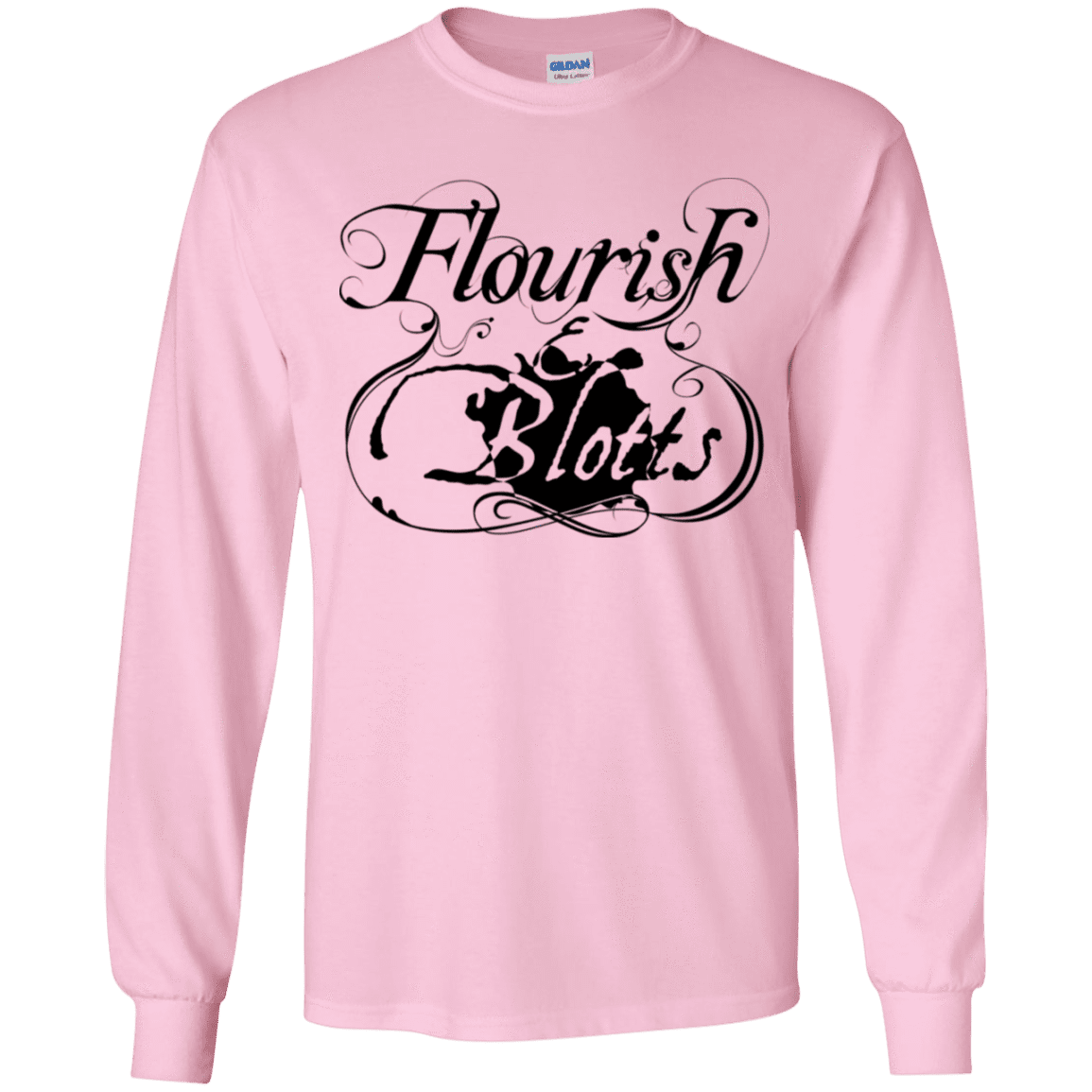 T-Shirts Light Pink / YS Flourish and Blotts of Diagon Alley Youth Long Sleeve T-Shirt