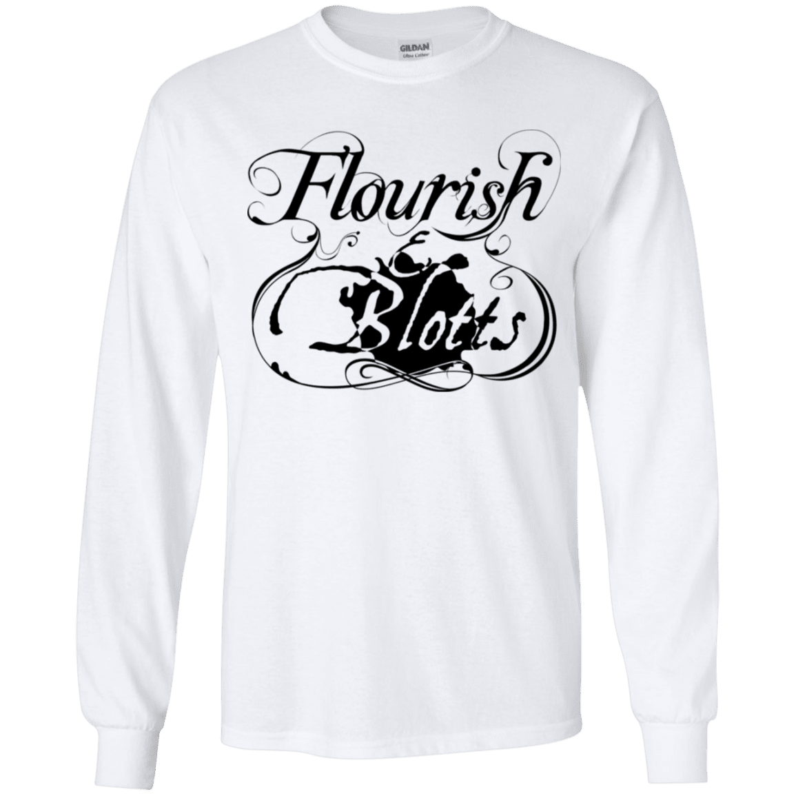 T-Shirts White / YS Flourish and Blotts of Diagon Alley Youth Long Sleeve T-Shirt