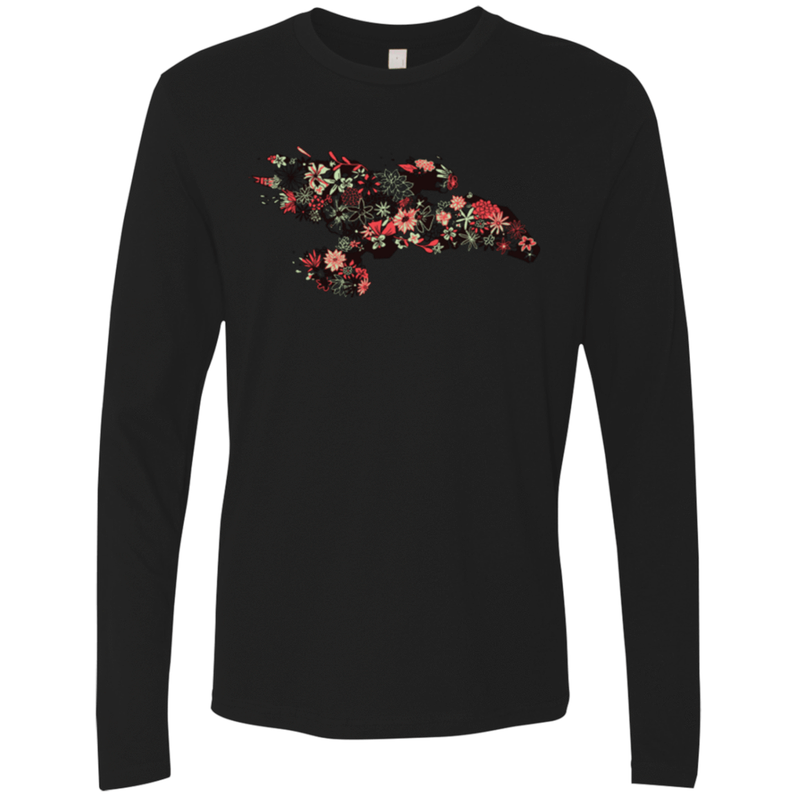 T-Shirts Black / Small Flowerfly Men's Premium Long Sleeve
