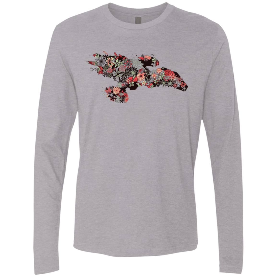 T-Shirts Heather Grey / Small Flowerfly Men's Premium Long Sleeve